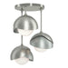 Hubbardton Forge - Three Light Semi-Flush Mount - Brooklyn - Sterling- Union Lighting Luminaires Decor