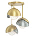 Hubbardton Forge - Three Light Semi-Flush Mount - Brooklyn - Modern Brass- Union Lighting Luminaires Decor