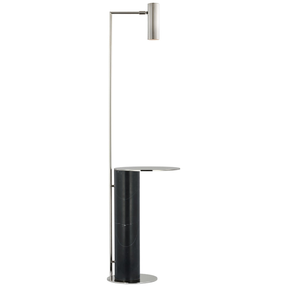 Visual Comfort Signature Canada - LED Floor Lamp - Alma - Polished Nickel and Black Marble- Union Lighting Luminaires Decor