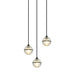 Matteo Canada - Three Light Pendant - Misty - Matte Black- Union Lighting Luminaires Decor