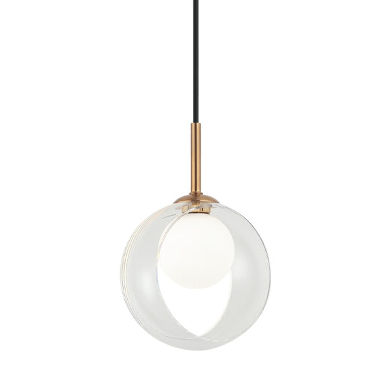 Matteo Canada - LED Pendant - Delcia - Aged Gold Brass- Union Lighting Luminaires Decor