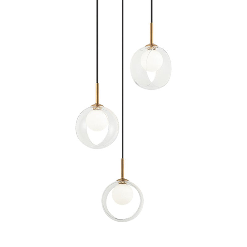 Matteo Canada - LED Pendant - Delcia - Aged Gold Brass- Union Lighting Luminaires Decor