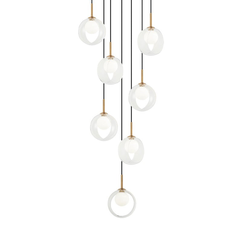 Matteo Canada - LED Pendant - Delcia - Aged Gold Brass- Union Lighting Luminaires Decor