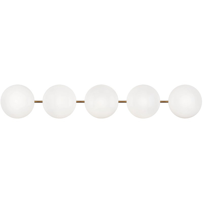 Matteo Canada - Five Light Wall Sconce - Pearlesque - Aged Gold Brass- Union Lighting Luminaires Decor
