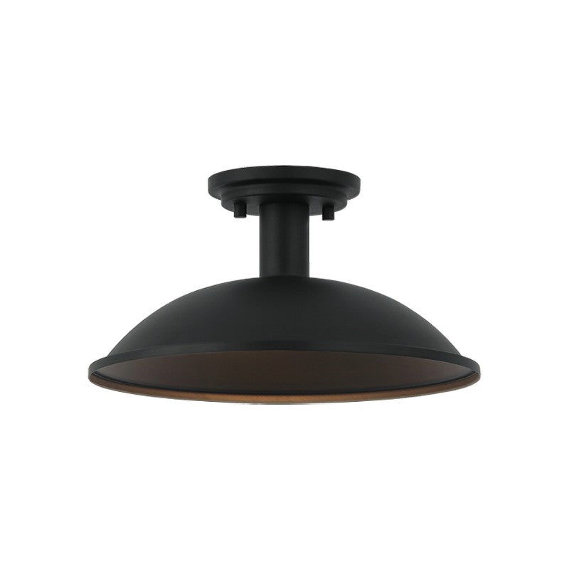 Matteo Canada - One Light Ceiling Mount - Farmley - Matte Black- Union Lighting Luminaires Decor