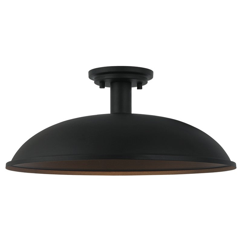 Matteo Canada - One Light Ceiling Mount - Farmley - Matte Black- Union Lighting Luminaires Decor