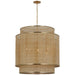 Visual Comfort Signature Canada - LED Pendant - Linley - Soft Brass and Natural Rattan Caning- Union Lighting Luminaires Decor