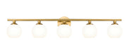 Z-Lite Canada - Five Light Vanity - Neoma - Modern Gold- Union Lighting Luminaires Decor