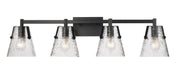 Z-Lite Canada - Four Light Vanity - Analia - Matte Black- Union Lighting Luminaires Decor