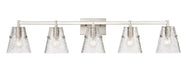 Z-Lite Canada - Five Light Vanity - Analia - Brushed Nickel- Union Lighting Luminaires Decor