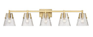Z-Lite Canada - Five Light Vanity - Analia - Modern Gold- Union Lighting Luminaires Decor
