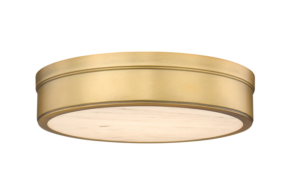 Z-Lite Canada - LED Flush Mount - Anders - Rubbed Brass- Union Lighting Luminaires Decor