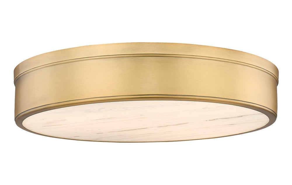 Z-Lite Canada - LED Flush Mount - Anders - Rubbed Brass- Union Lighting Luminaires Decor