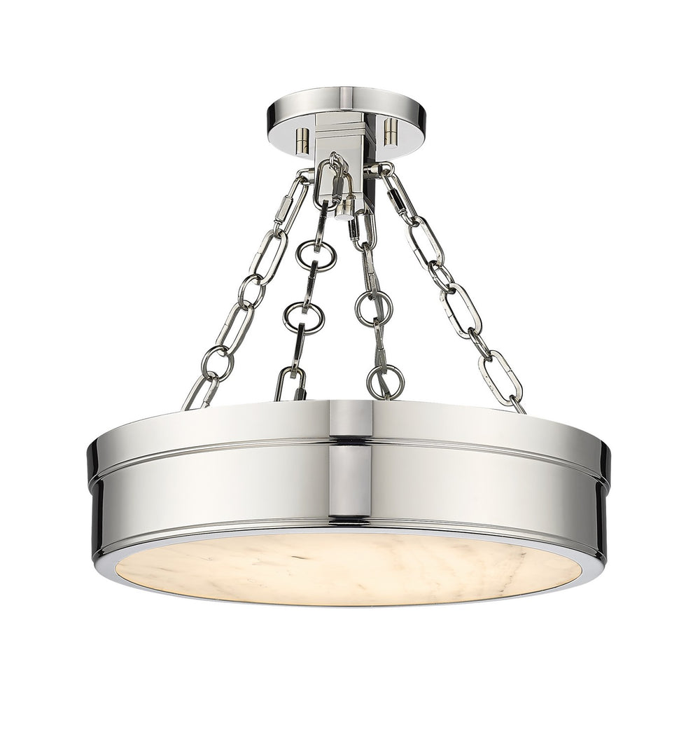 Z-Lite Canada - LED Semi Flush Mount - Anders - Polished Nickel- Union Lighting Luminaires Decor