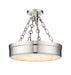 Z-Lite Canada - LED Semi Flush Mount - Anders - Polished Nickel- Union Lighting Luminaires Decor