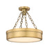 Z-Lite Canada - LED Semi Flush Mount - Anders - Rubbed Brass- Union Lighting Luminaires Decor