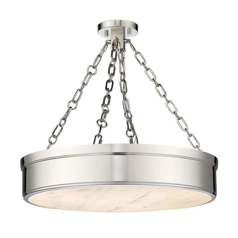 Z-Lite Canada - LED Semi Flush Mount - Anders - Polished Nickel- Union Lighting Luminaires Decor