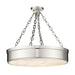 Z-Lite Canada - LED Semi Flush Mount - Anders - Polished Nickel- Union Lighting Luminaires Decor