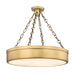 Z-Lite Canada - LED Semi Flush Mount - Anders - Rubbed Brass- Union Lighting Luminaires Decor