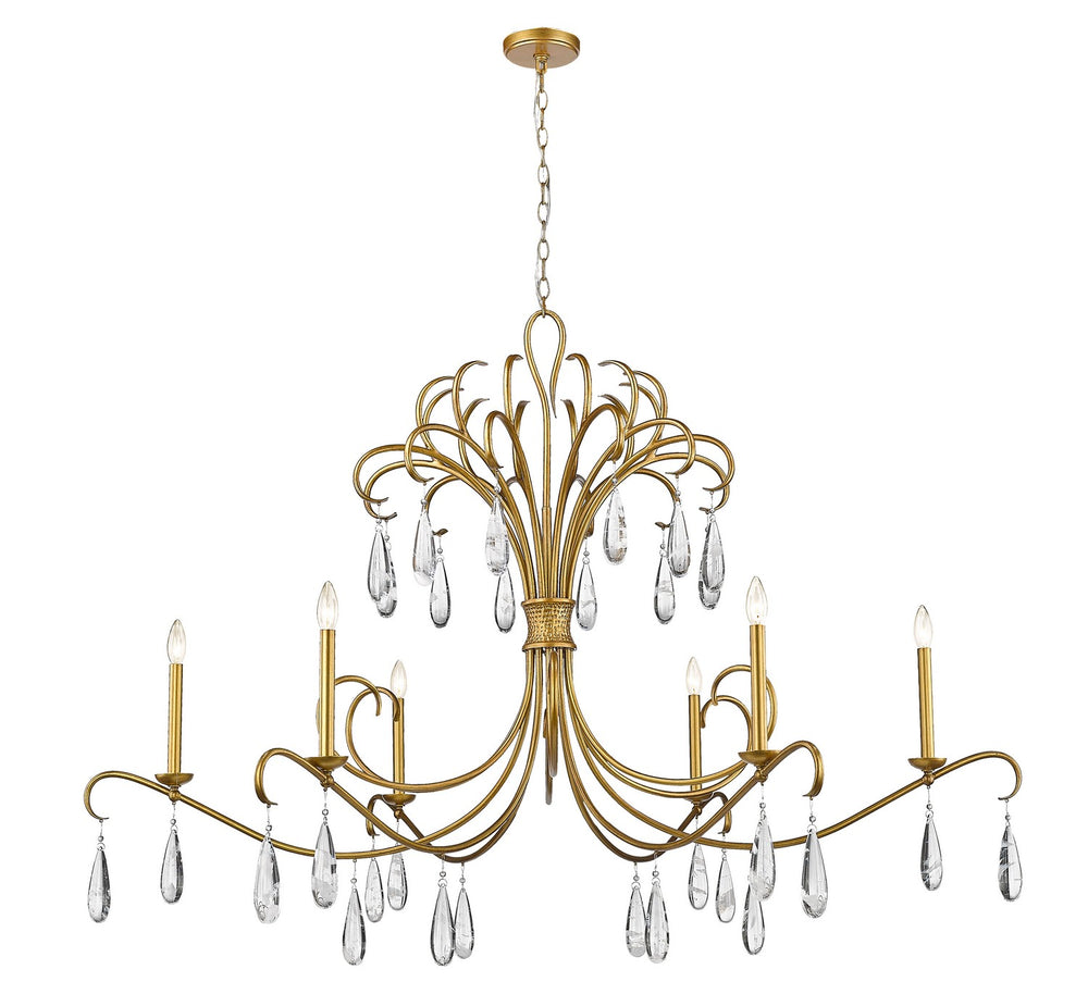 Z-Lite Canada - Six Light Chandelier - Amara - Gilded Gold- Union Lighting Luminaires Decor