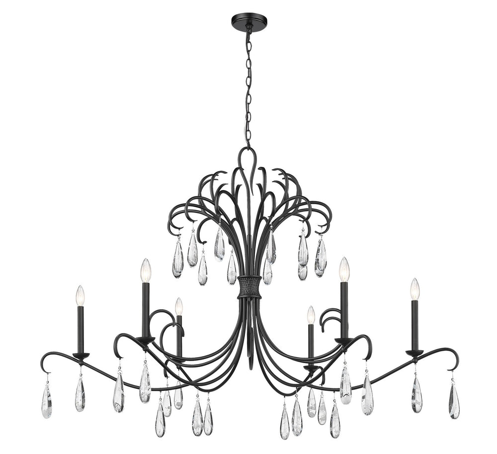 Z-Lite Canada - Six Light Chandelier - Amara - Matte Black- Union Lighting Luminaires Decor
