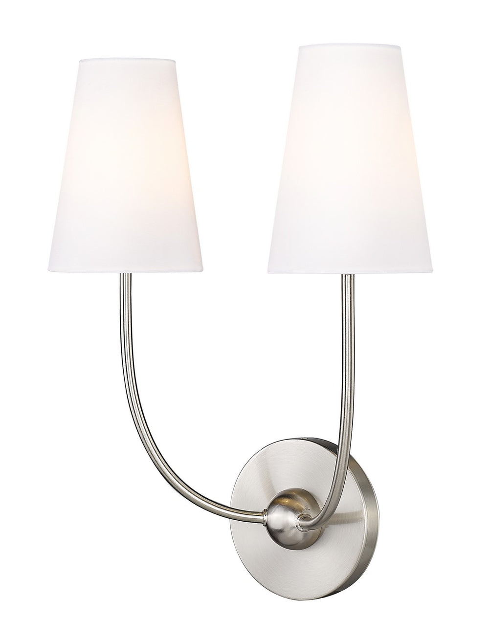 Z-Lite Canada - Two Light Wall Sconce - Shannon - Brushed Nickel- Union Lighting Luminaires Decor
