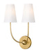 Z-Lite Canada - Two Light Wall Sconce - Shannon - Rubbed Brass- Union Lighting Luminaires Decor