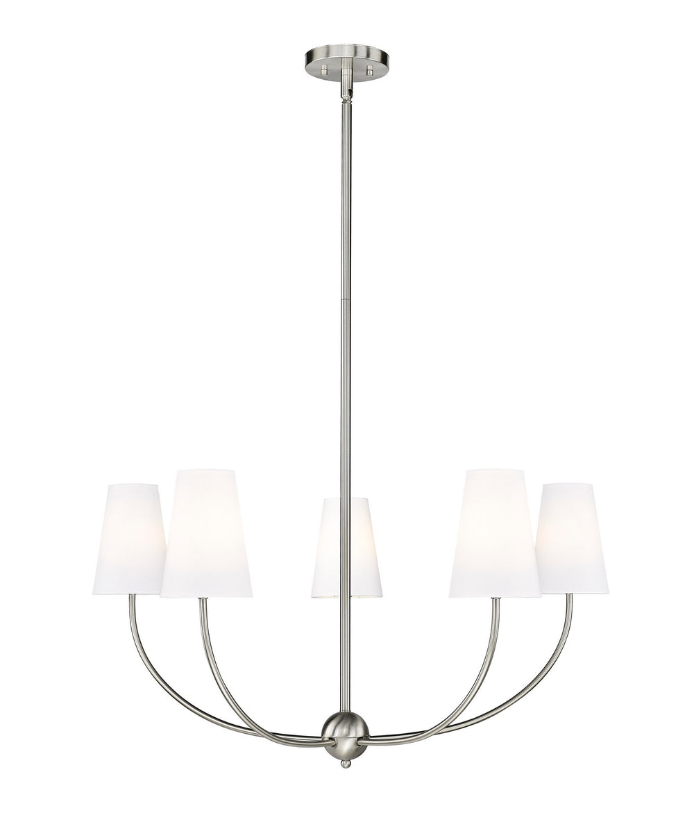 Z-Lite Canada - Five Light Chandelier - Shannon - Brushed Nickel- Union Lighting Luminaires Decor