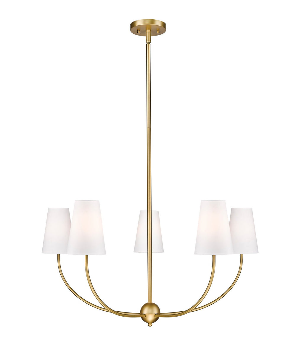 Z-Lite Canada - Five Light Chandelier - Shannon - Rubbed Brass- Union Lighting Luminaires Decor