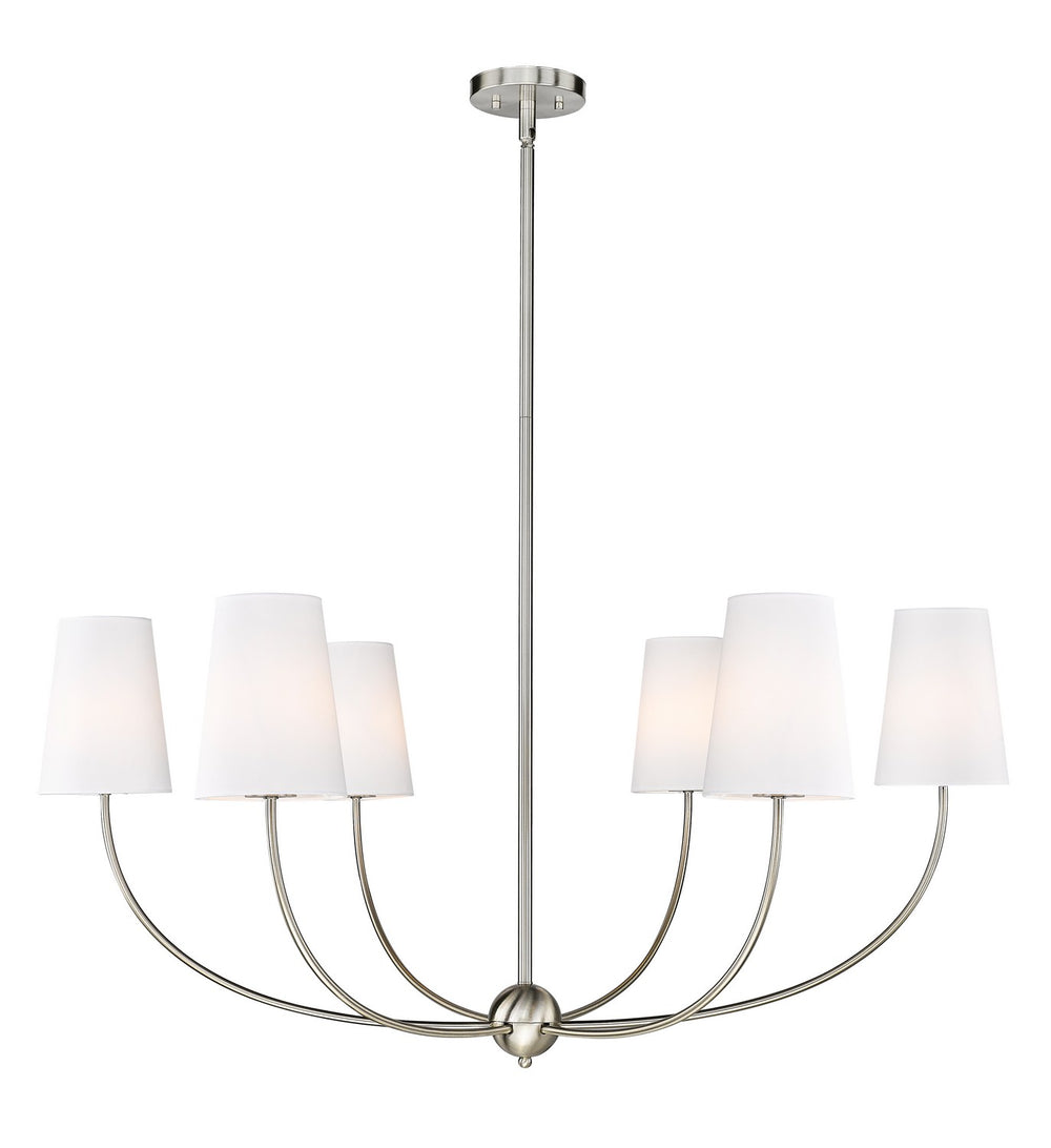 Z-Lite Canada - Six Light Chandelier - Shannon - Brushed Nickel- Union Lighting Luminaires Decor
