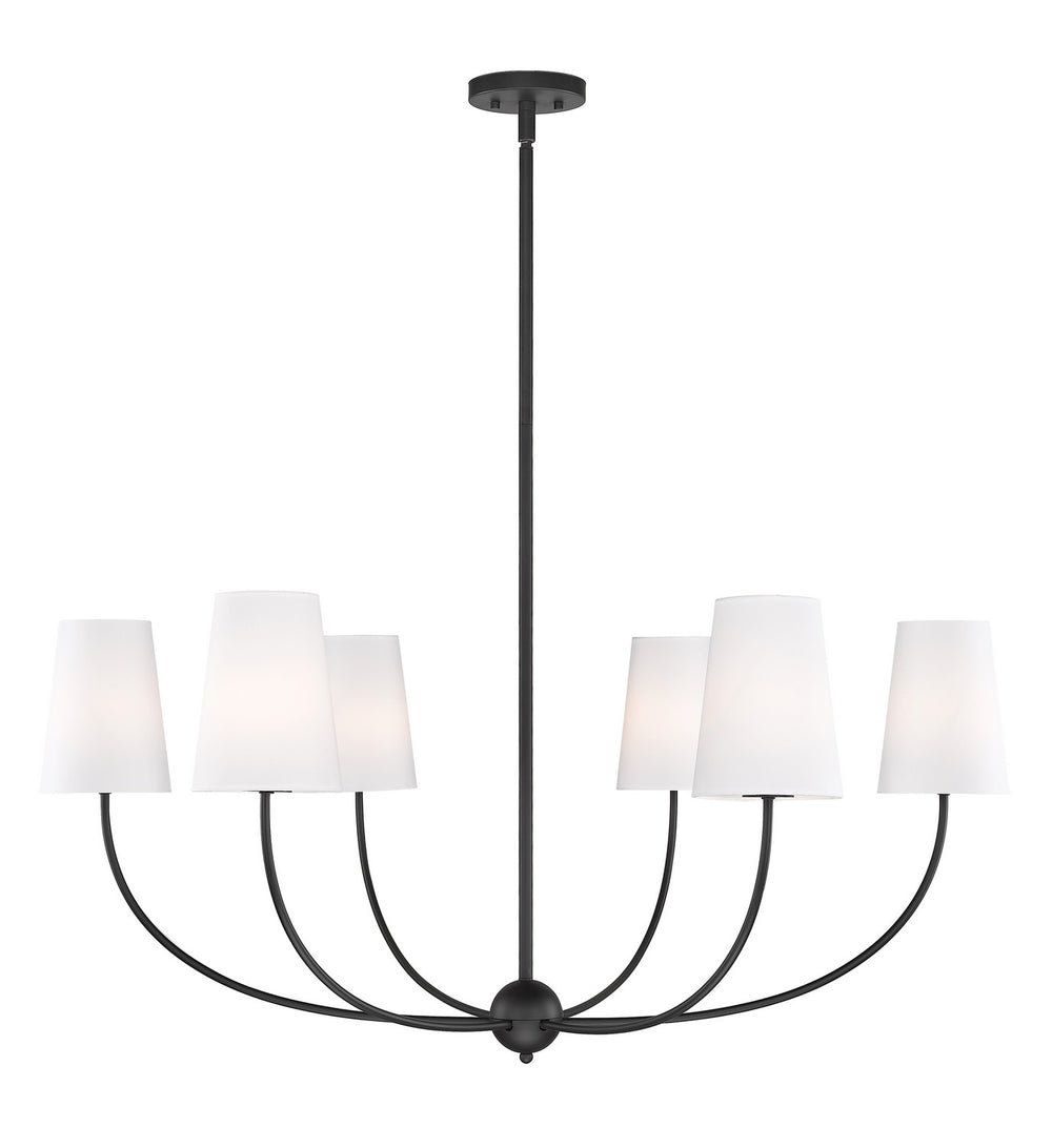 Z-Lite Canada - Six Light Chandelier - Shannon - Matte Black- Union Lighting Luminaires Decor