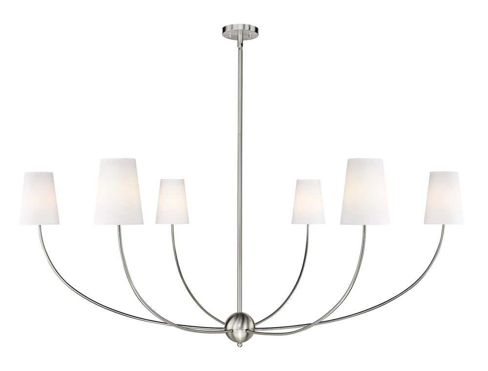 Z-Lite Canada - Six Light Chandelier - Shannon - Brushed Nickel- Union Lighting Luminaires Decor