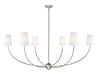 Z-Lite Canada - Six Light Chandelier - Shannon - Brushed Nickel- Union Lighting Luminaires Decor