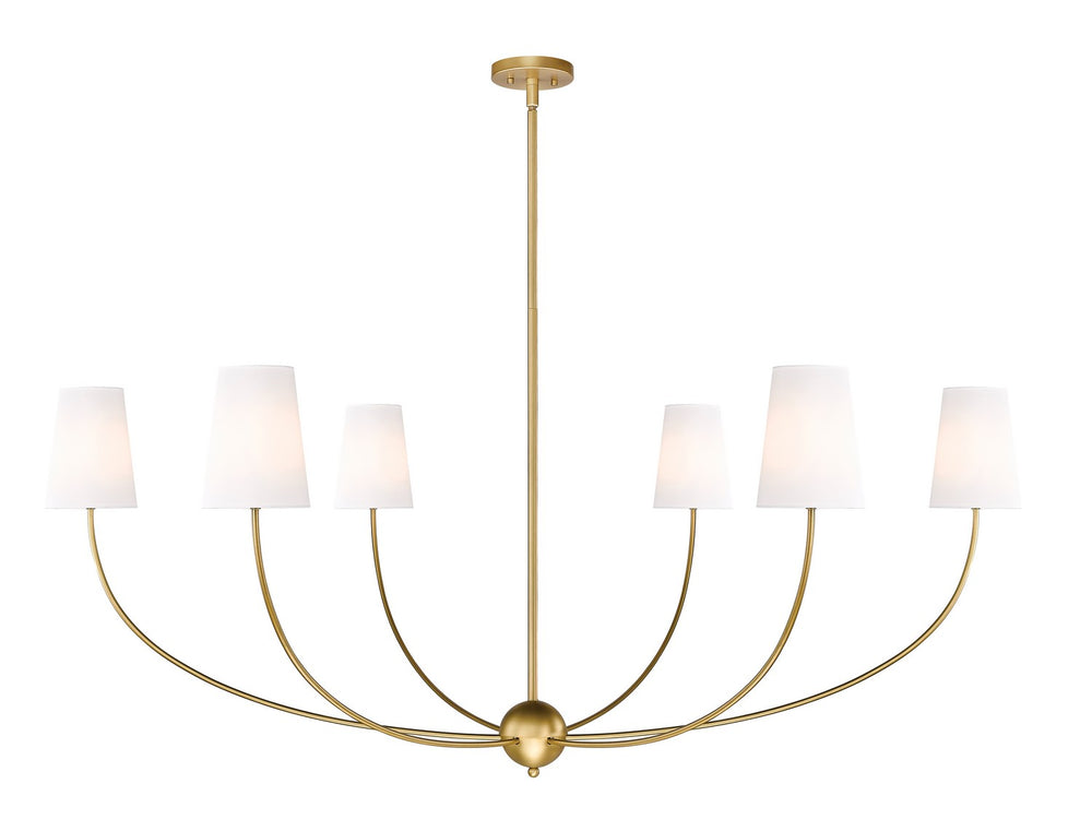 Z-Lite Canada - Six Light Chandelier - Shannon - Rubbed Brass- Union Lighting Luminaires Decor
