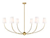 Z-Lite Canada - Six Light Chandelier - Shannon - Rubbed Brass- Union Lighting Luminaires Decor