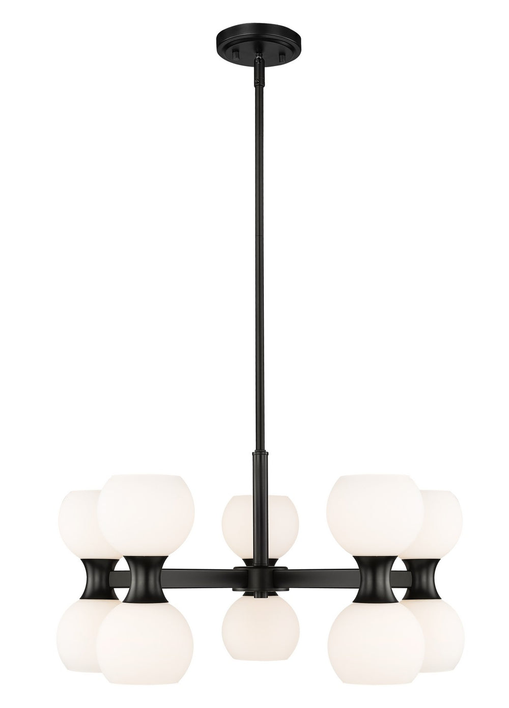Z-Lite Canada - Ten Light Chandelier - Artemis - Matte Black- Union Lighting Luminaires Decor