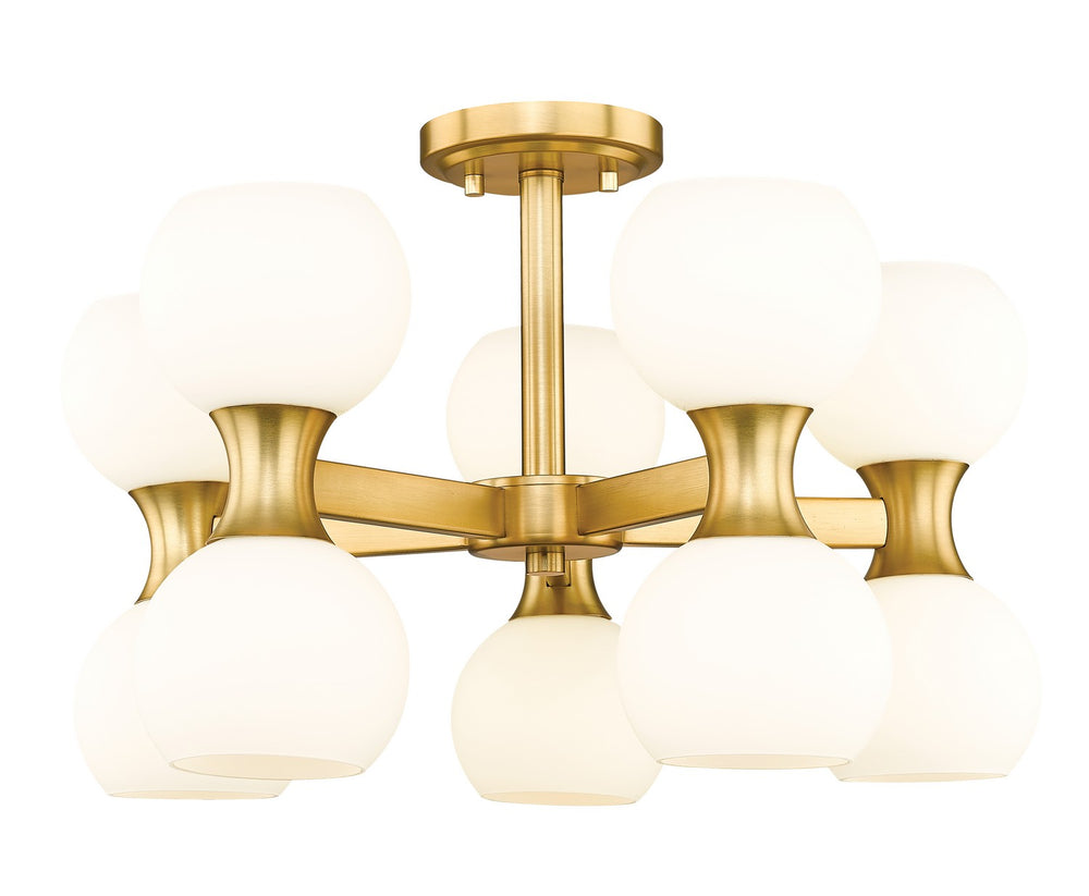 Z-Lite Canada - Ten Light Semi Flush Mount - Artemis - Modern Gold- Union Lighting Luminaires Decor