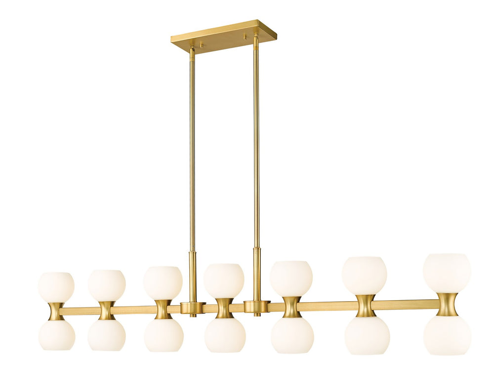 Z-Lite Canada - 14 Light Linear Chandelier - Artemis - Modern Gold- Union Lighting Luminaires Decor