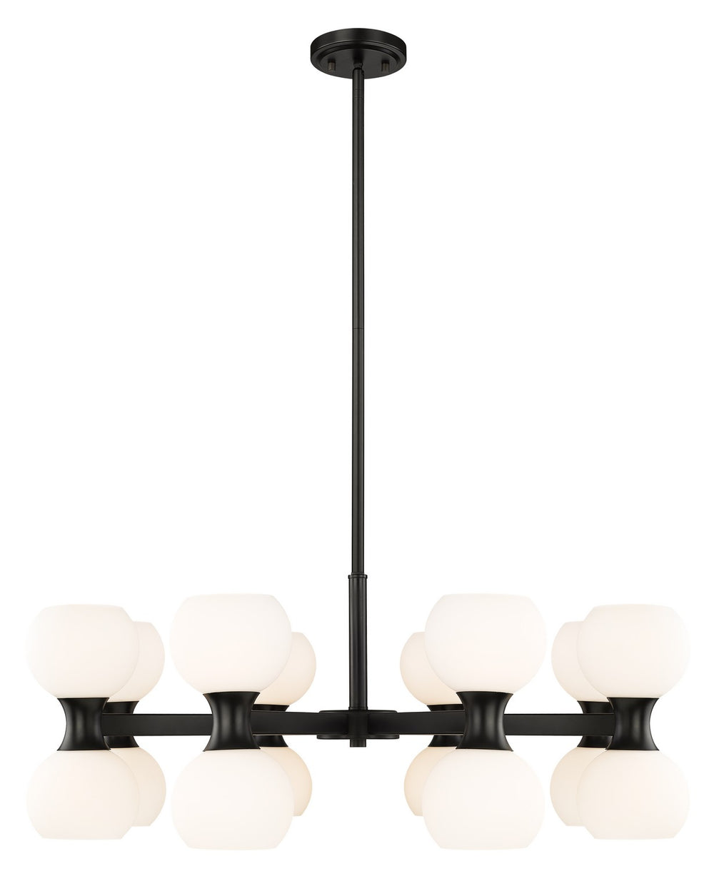 Z-Lite Canada - 16 Light Chandelier - Artemis - Matte Black- Union Lighting Luminaires Decor
