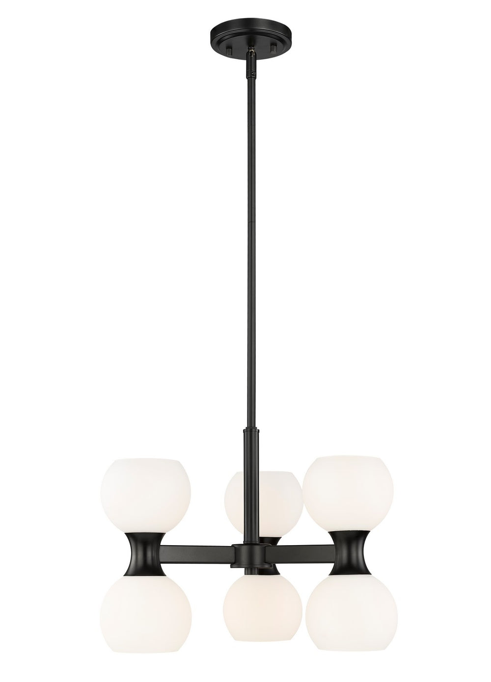 Z-Lite Canada - Six Light Chandelier - Artemis - Matte Black- Union Lighting Luminaires Decor