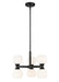 Z-Lite Canada - Six Light Chandelier - Artemis - Matte Black- Union Lighting Luminaires Decor