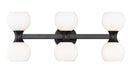 Z-Lite Canada - Six Light Vanity - Artemis - Matte Black- Union Lighting Luminaires Decor