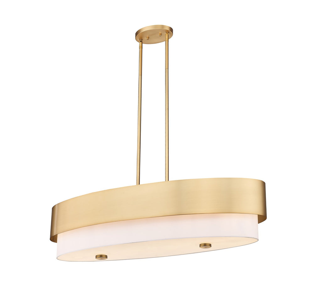 Z-Lite Canada - Five Light Linear Chandelier - Counterpoint - Modern Gold- Union Lighting Luminaires Decor