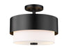 Z-Lite Canada - Two Light Semi Flush Mount - Counterpoint - Matte Black- Union Lighting Luminaires Decor