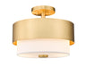 Z-Lite Canada - Two Light Semi Flush Mount - Counterpoint - Modern Gold- Union Lighting Luminaires Decor