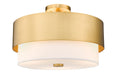 Z-Lite Canada - Three Light Semi Flush Mount - Counterpoint - Modern Gold- Union Lighting Luminaires Decor
