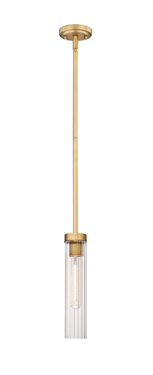 Z-Lite Canada - One Light Pendant - Beau - Rubbed Brass- Union Lighting Luminaires Decor