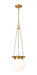 Z-Lite Canada - One Light Pendant - Calhoun - Heritage Brass- Union Lighting Luminaires Decor