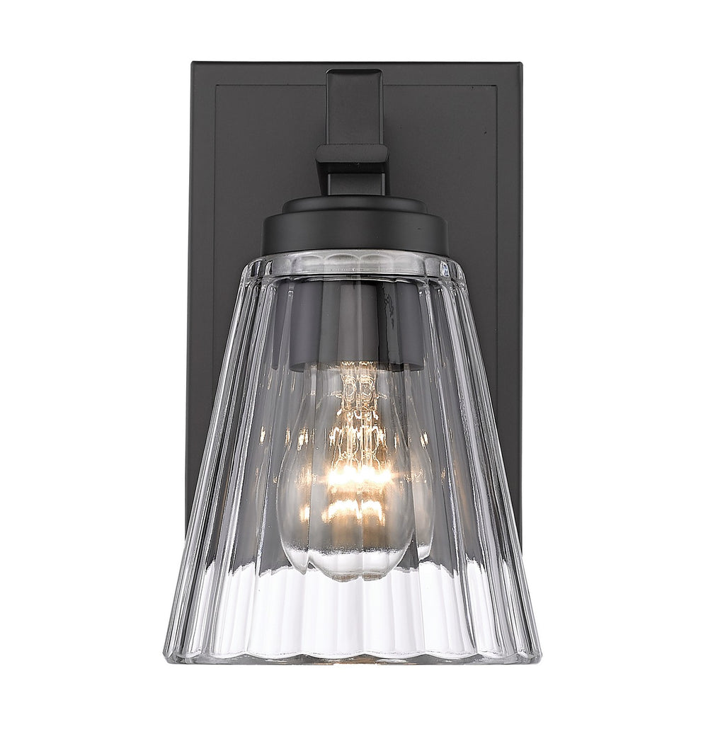 Z-Lite Canada - One Light Wall Sconce - Lyna - Matte Black- Union Lighting Luminaires Decor