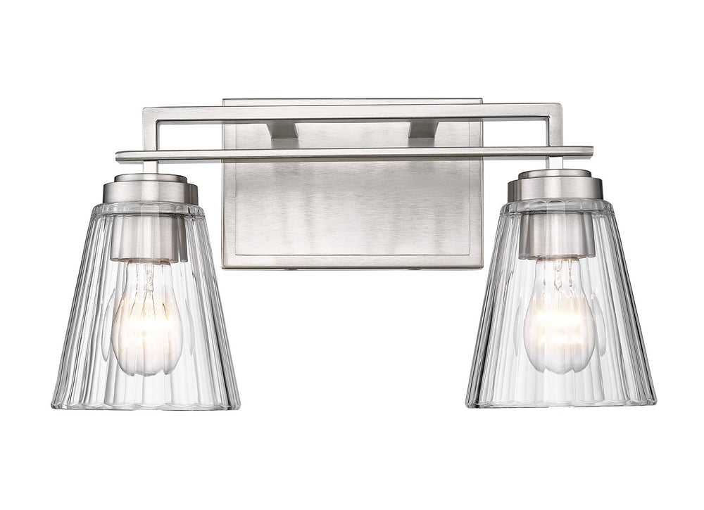 Z-Lite Canada - Two Light Vanity - Lyna - Brushed Nickel- Union Lighting Luminaires Decor